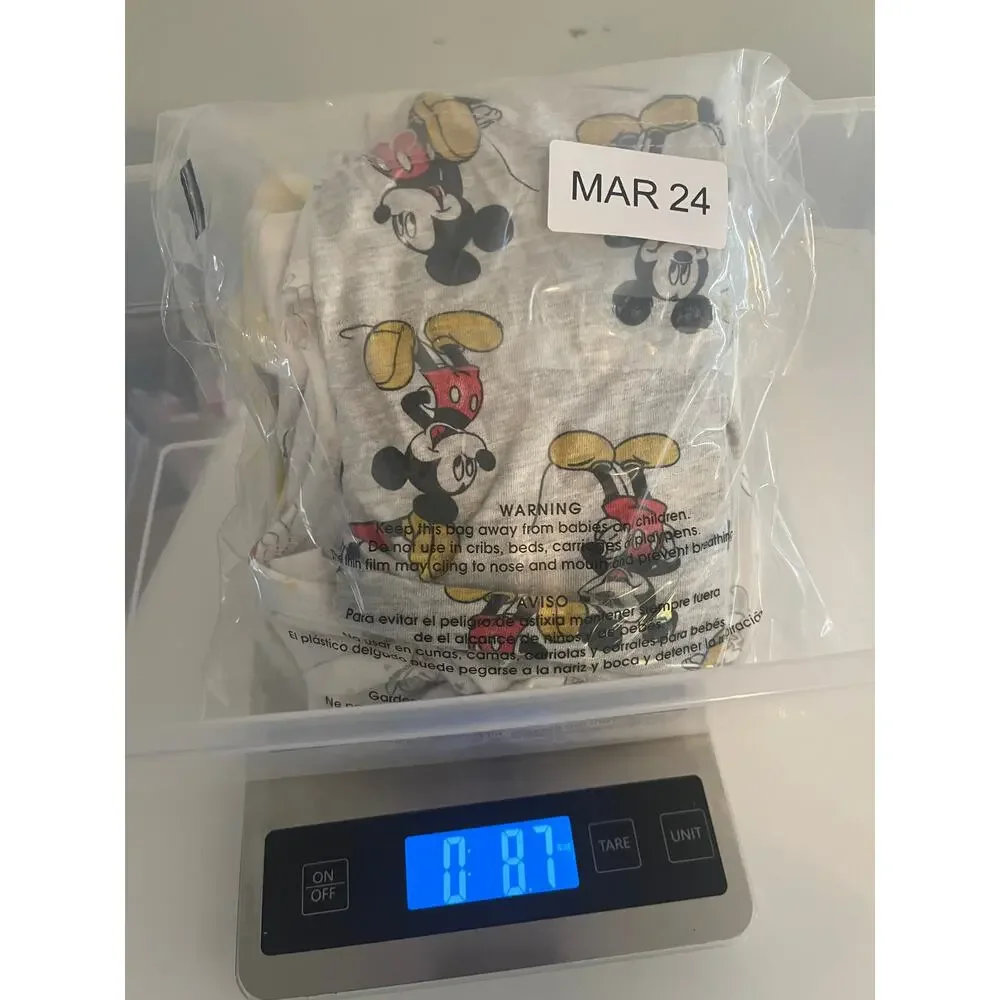 Disney Baby Clothing Bundle Pooh Mickey Bodysuits Pants Mix‎ Match Newborn 0/3